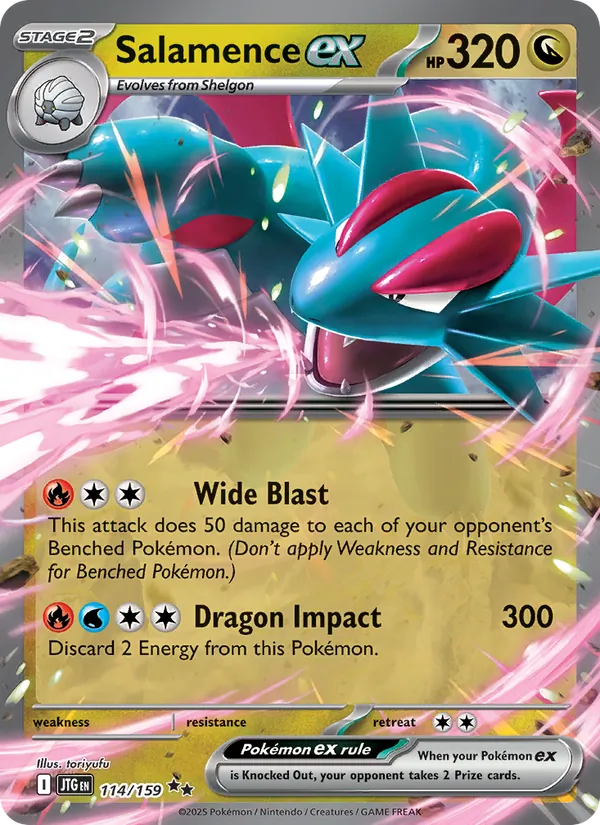 Salamence ex card from Journey Together, number 114/159
