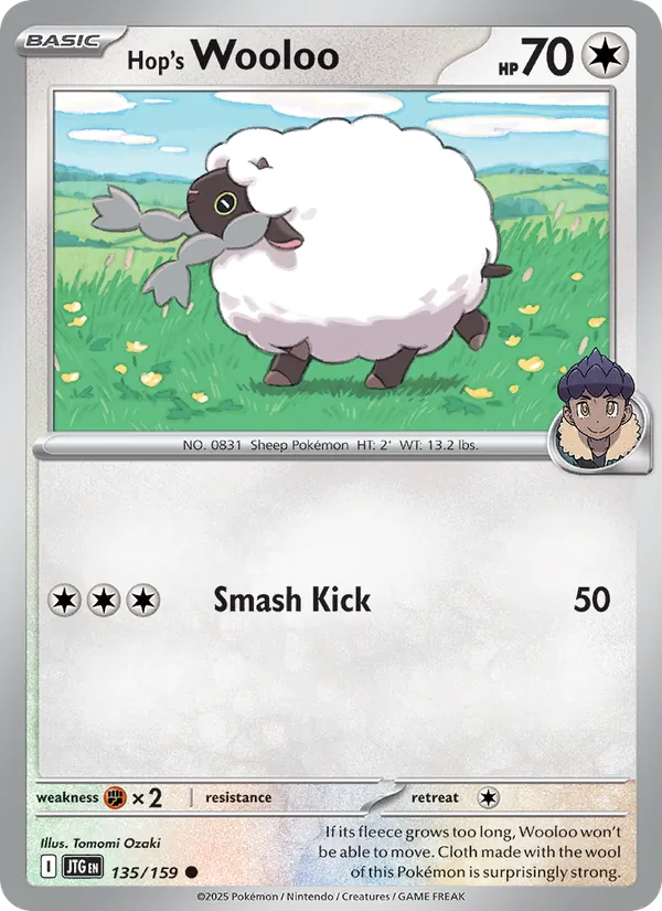 Hop's Wooloo card from Journey Together, number 135/159