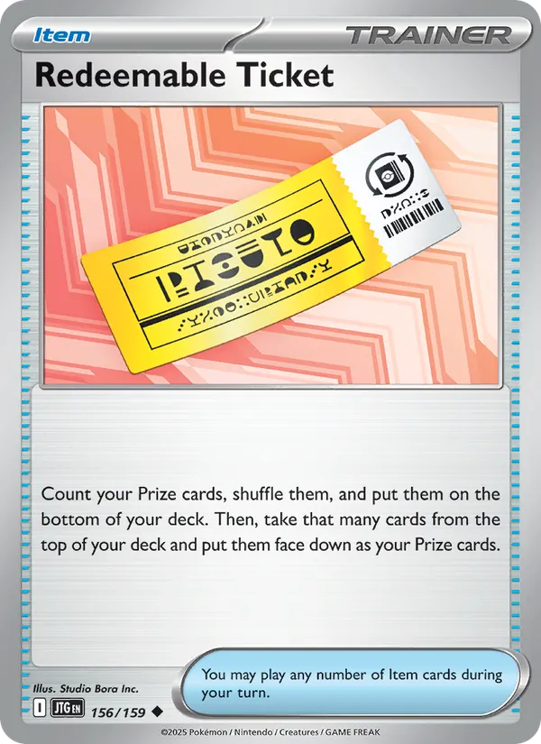 Redeemable Ticket card from Journey Together, number 156/159