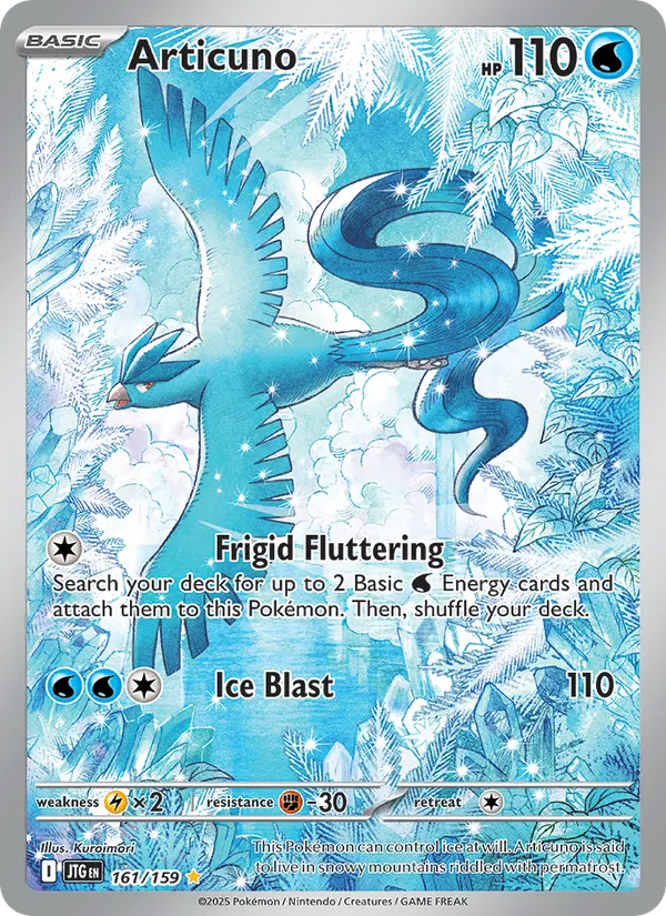 Articuno card from Journey Together, number 161/159