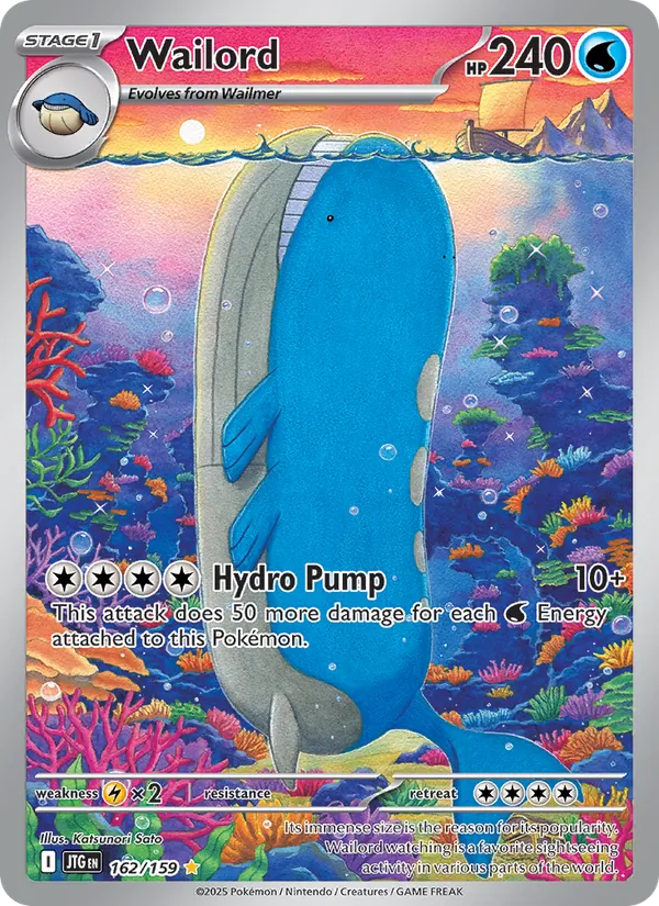 Wailord card from Journey Together, number 162/159