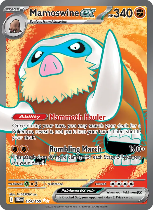 Mamoswine ex card from Journey Together, number 174/159