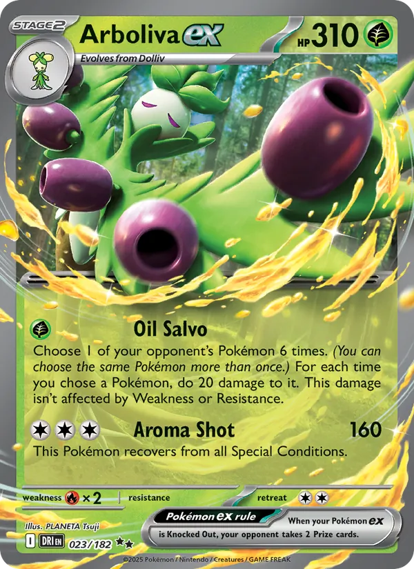 Arboliva ex card from Destined Rivals, number 023/182