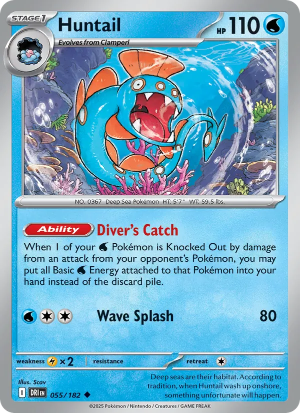 Huntail card from Destined Rivals, number 055/182
