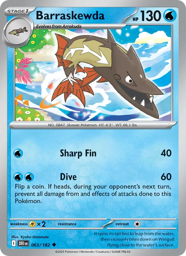 Barraskewda card from Destined Rivals, number 063/182