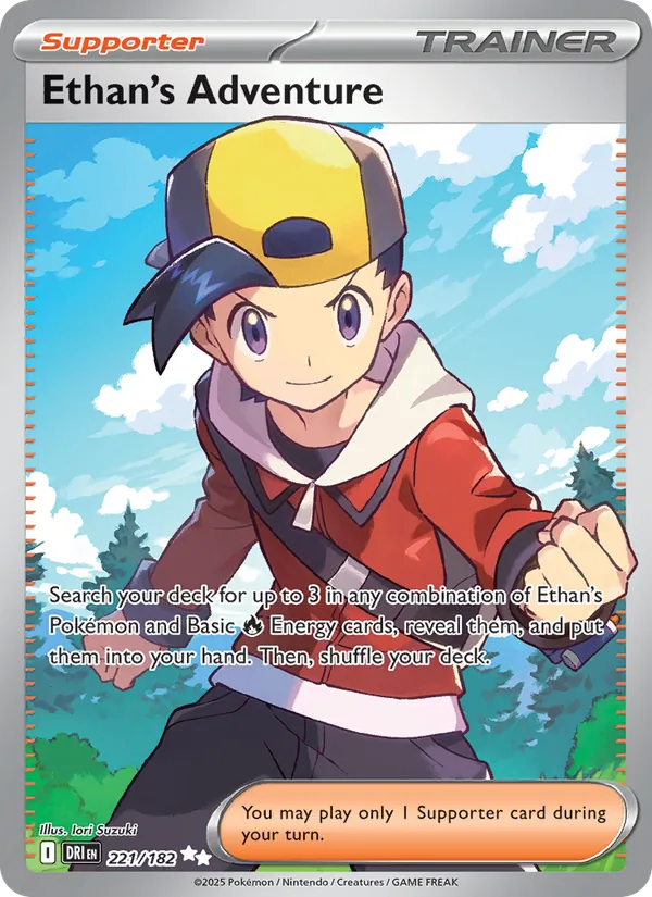 Ethan's Adventure card from Destined Rivals, number 221/182