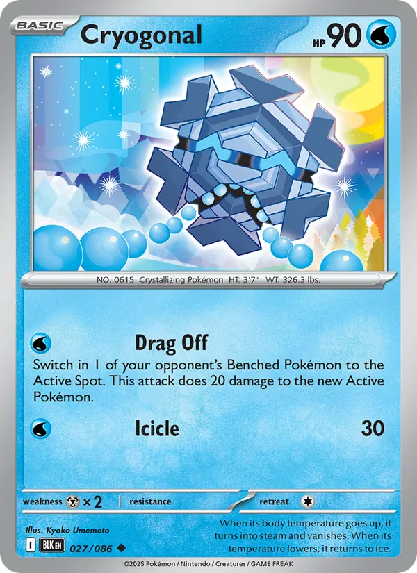Cryogonal card from Black Bolt, number 027/86