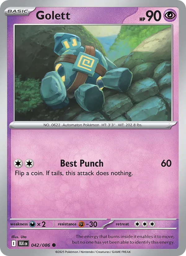 Golett card from Black Bolt, number 042/86