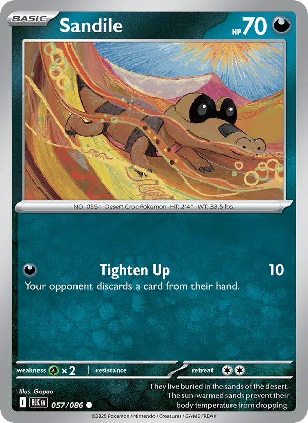 Sandile card from Black Bolt, number 057/86