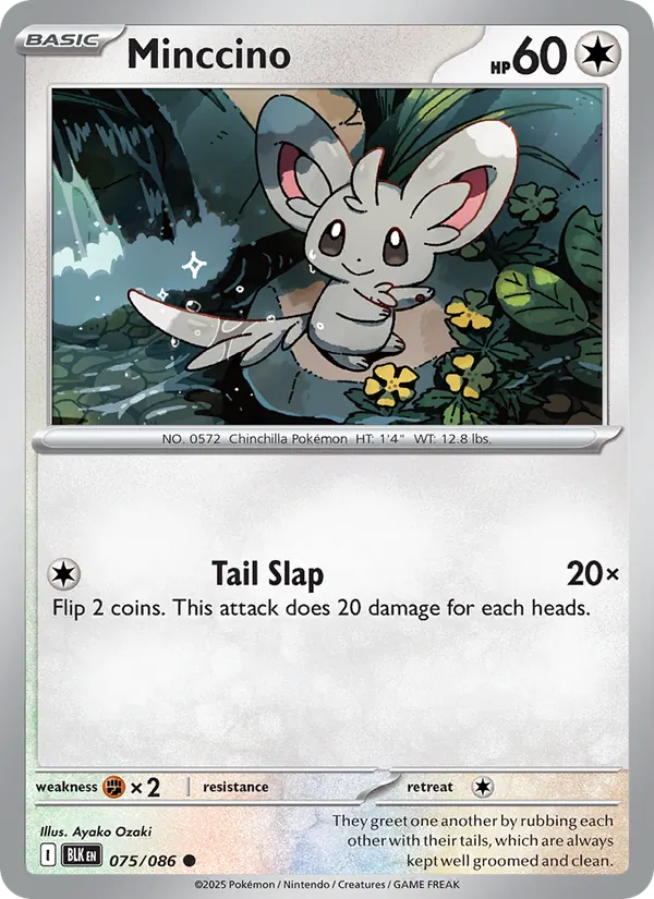Minccino card from Black Bolt, number 075/86