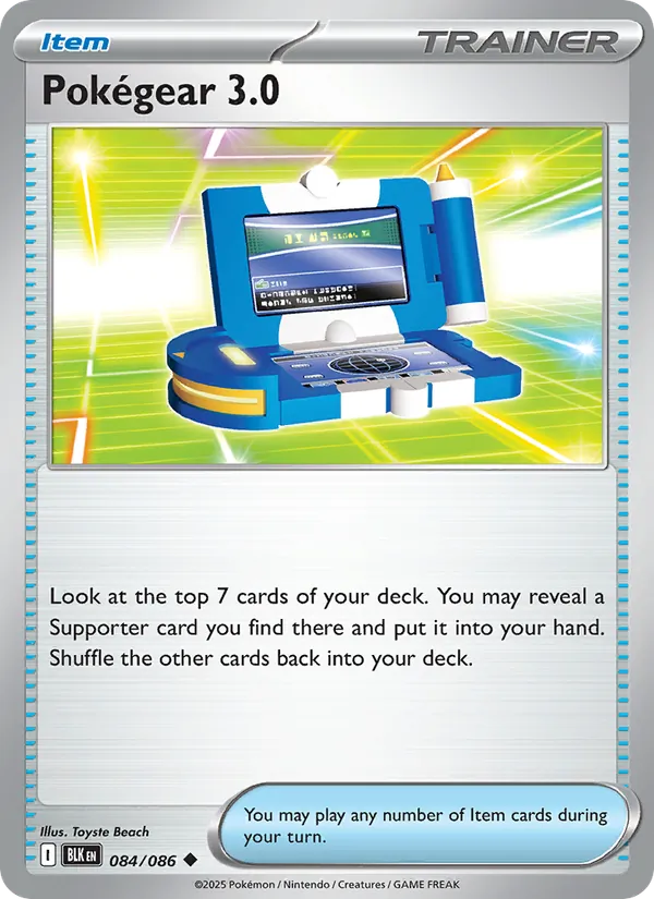 Pokégear 3.0 card from Black Bolt, number 084/86