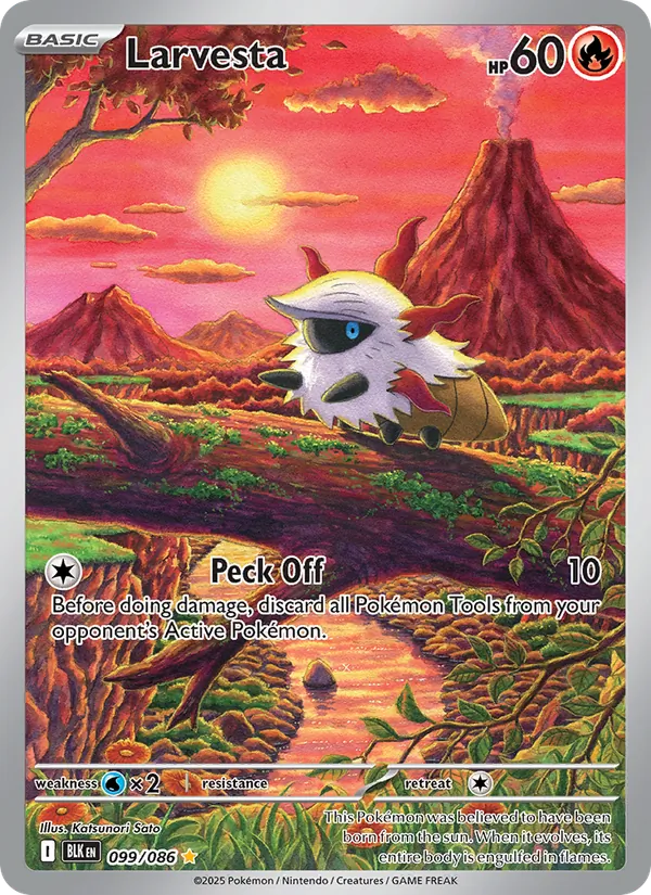 Larvesta card from Black Bolt, number 099/86