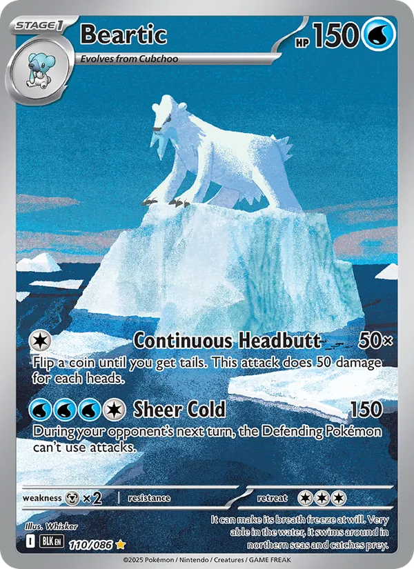 Beartic card from Black Bolt, number 110/86