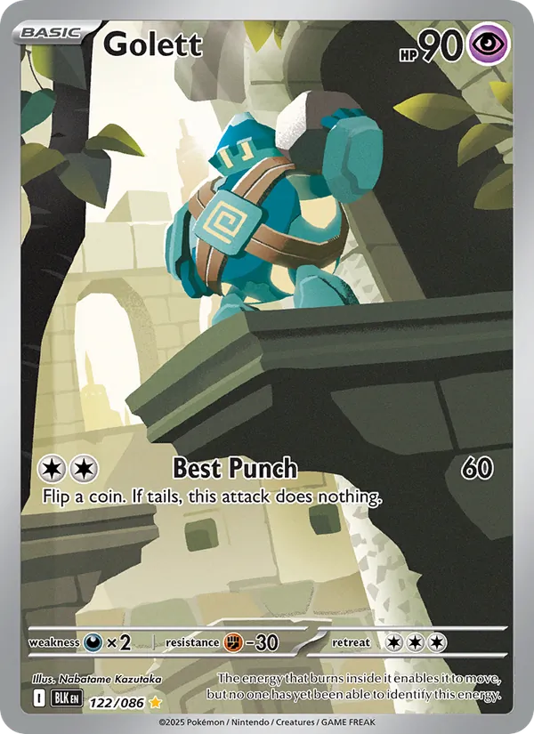 Golett card from Black Bolt, number 122/86