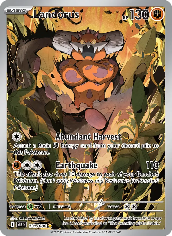 Landorus card from Black Bolt, number 131/86