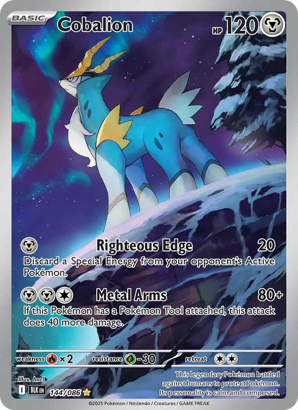 Cobalion card from Black Bolt, number 144/86
