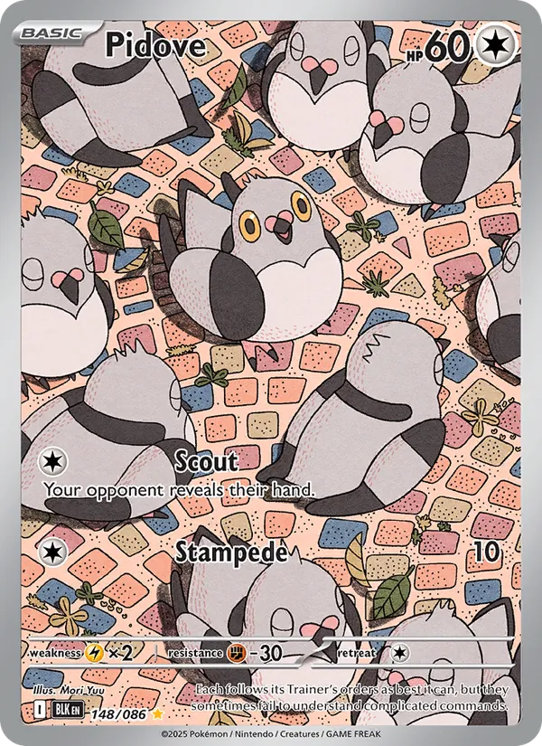 Pidove card from Black Bolt, number 148/86