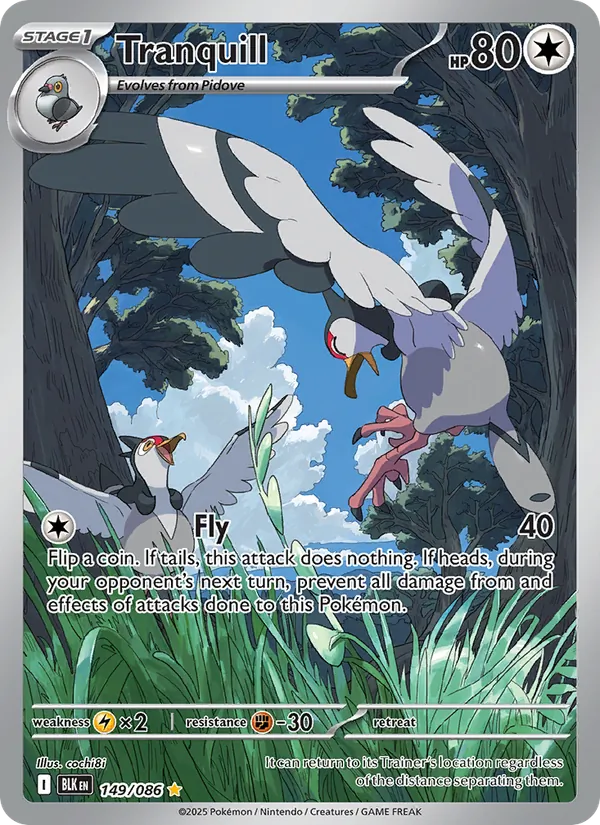 Tranquill card from Black Bolt, number 149/86