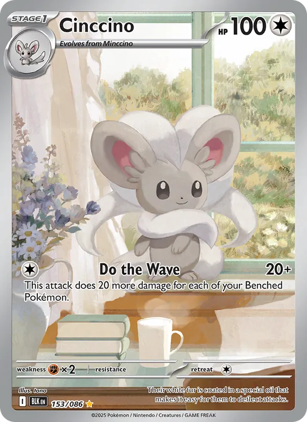 Cinccino card from Black Bolt, number 153/86
