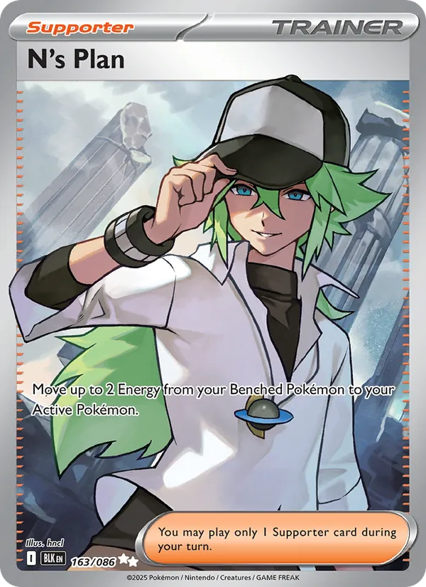 N's Plan card from Black Bolt, number 163/86