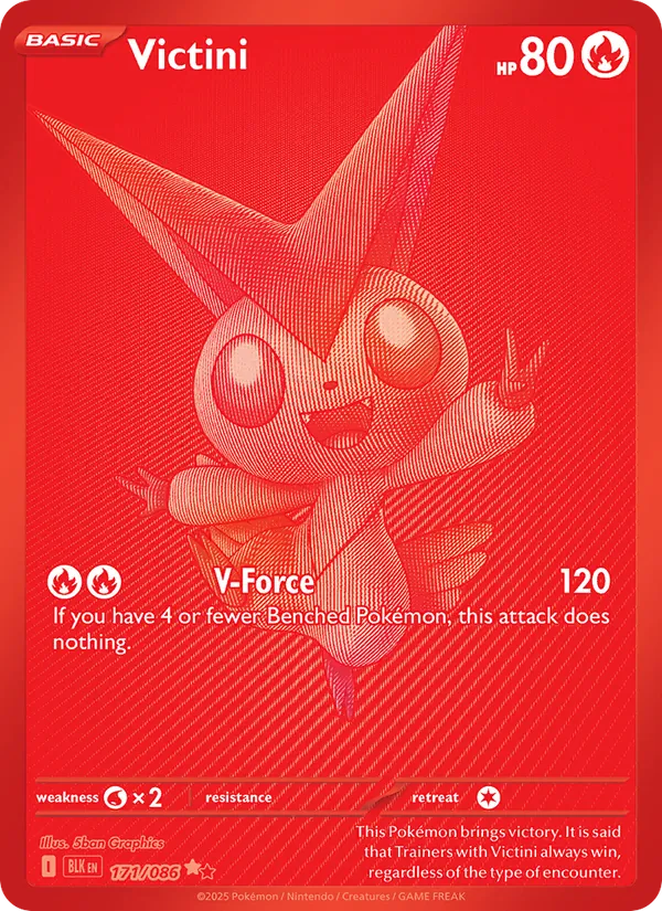 Victini card from Black Bolt, number 171/86