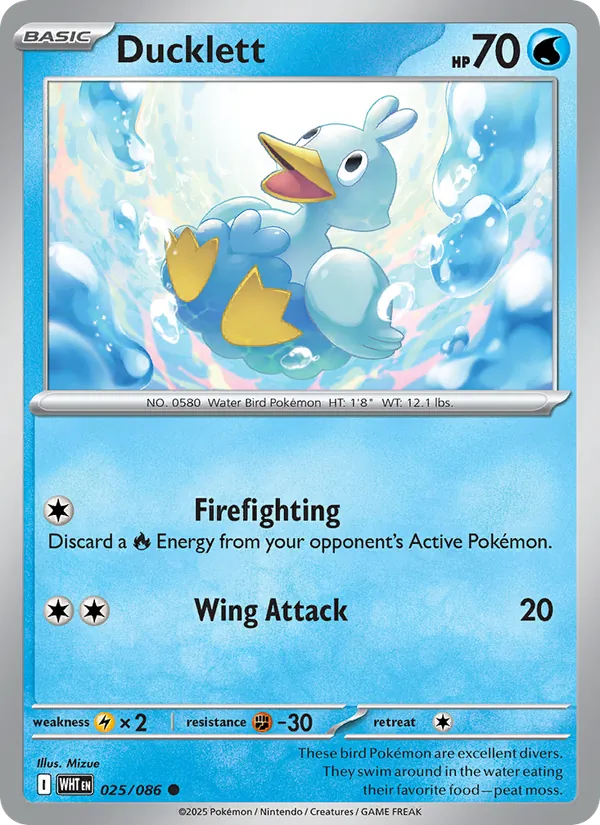Ducklett card from White Flare, number 025/86