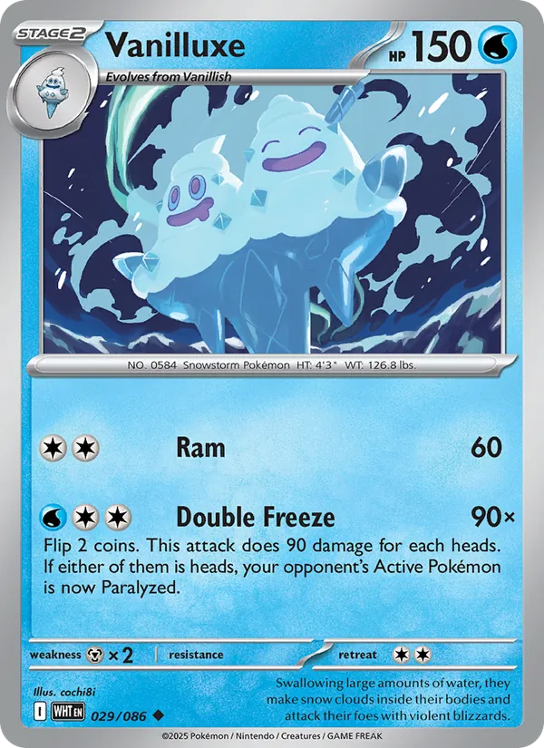 Vanilluxe card from White Flare, number 029/86