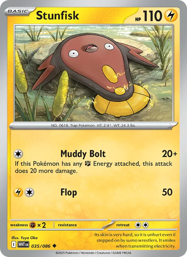 Stunfisk card from White Flare, number 035/86