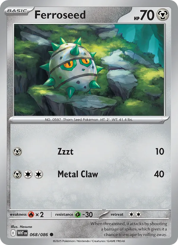 Ferroseed card from White Flare, number 068/86