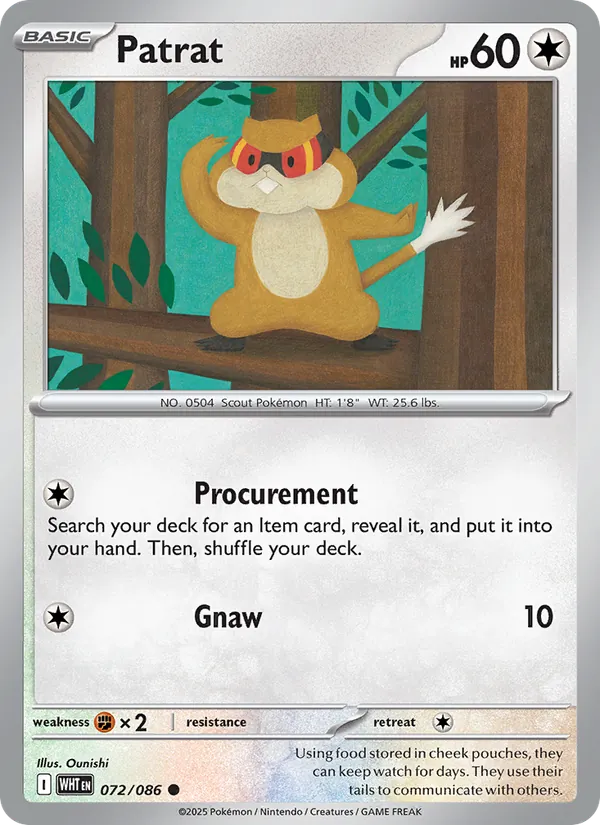 Patrat card from White Flare, number 072/86