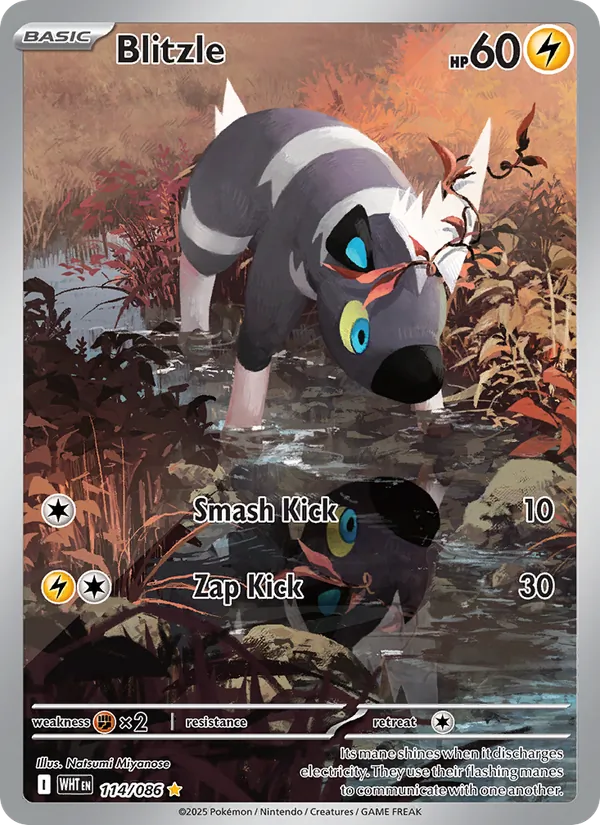 Blitzle card from White Flare, number 114/86