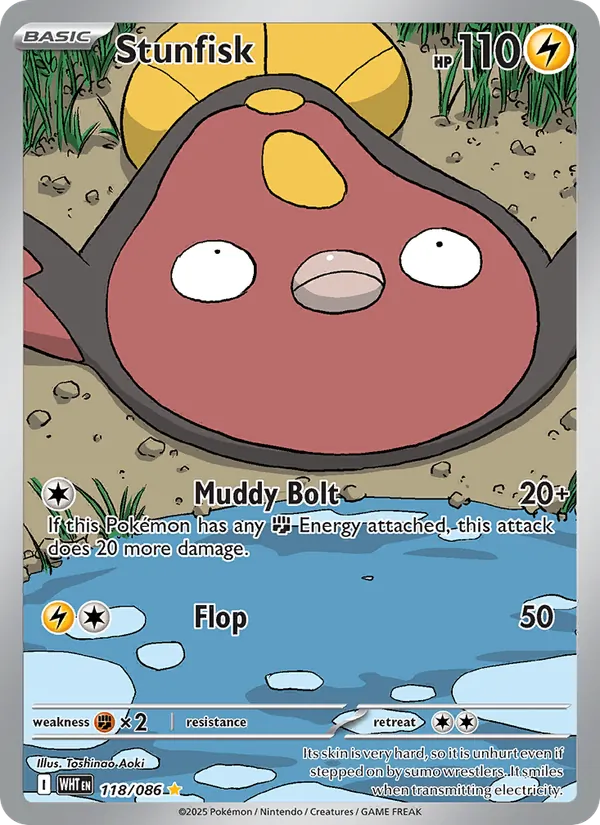 Stunfisk card from White Flare, number 118/86