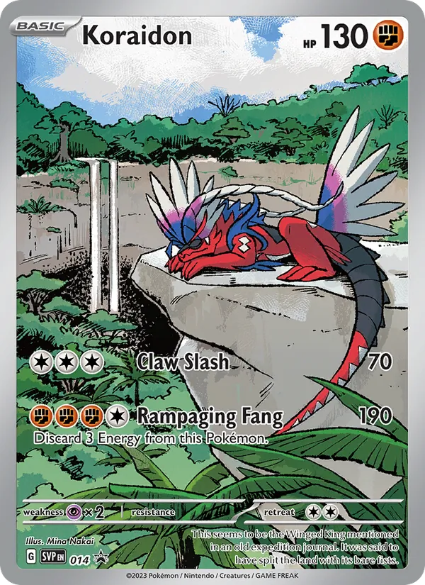 Koraidon card from SVP Black Star Promos, number 014/225