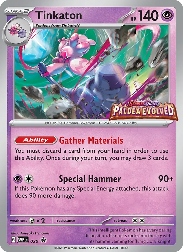 Kaart Tinkaton uit SVP Black Star Promos, nummer 020/225