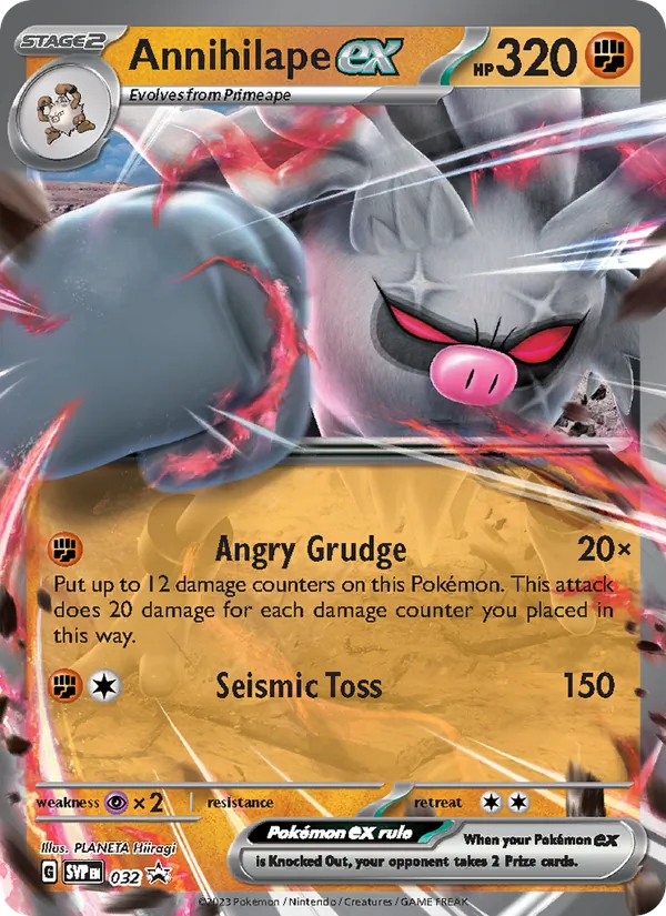Kaart Annihilape ex uit SVP Black Star Promos, nummer 032/225