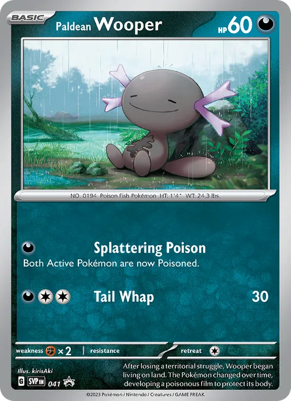 Karte Paldean Wooper aus SVP Black Star Promos, Nummer 041/225