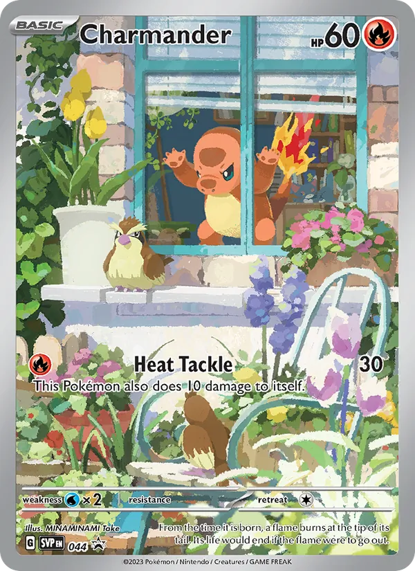 Charmander card from SVP Black Star Promos, number 044/225