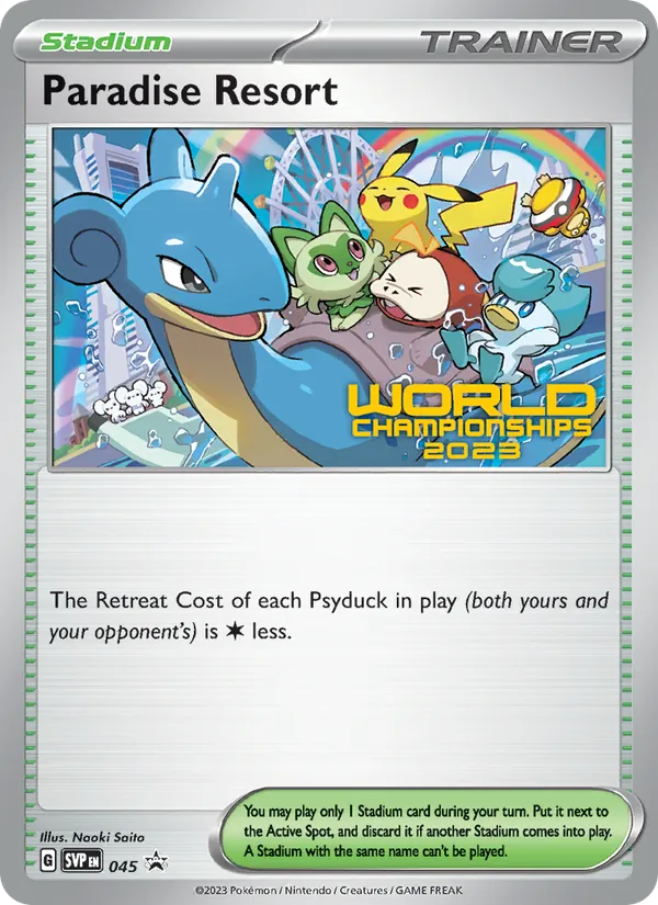 Paradise Resort card from SVP Black Star Promos, number 045/225