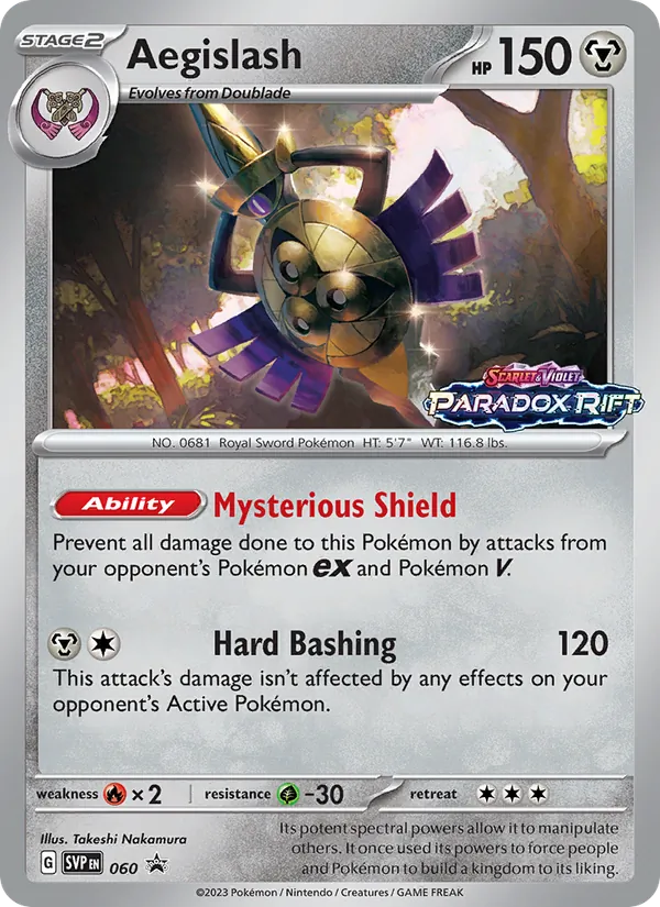 Kaart Aegislash uit SVP Black Star Promos, nummer 060/225