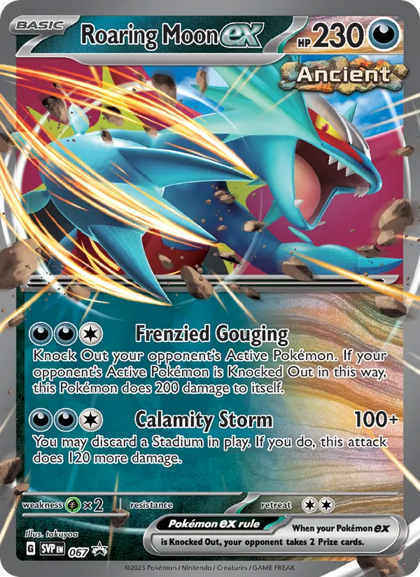 Kaart Roaring Moon ex uit SVP Black Star Promos, nummer 067/225