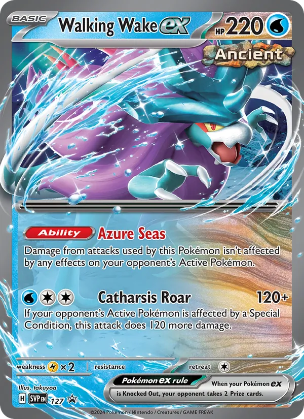 Kaart Walking Wake ex uit SVP Black Star Promos, nummer 127/225