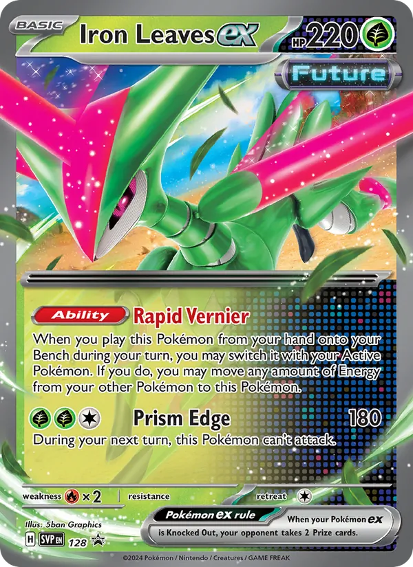 Kaart Iron Leaves ex uit SVP Black Star Promos, nummer 128/225