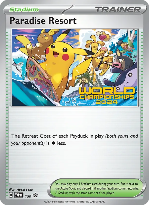 Paradise Resort card from SVP Black Star Promos, number 150/225