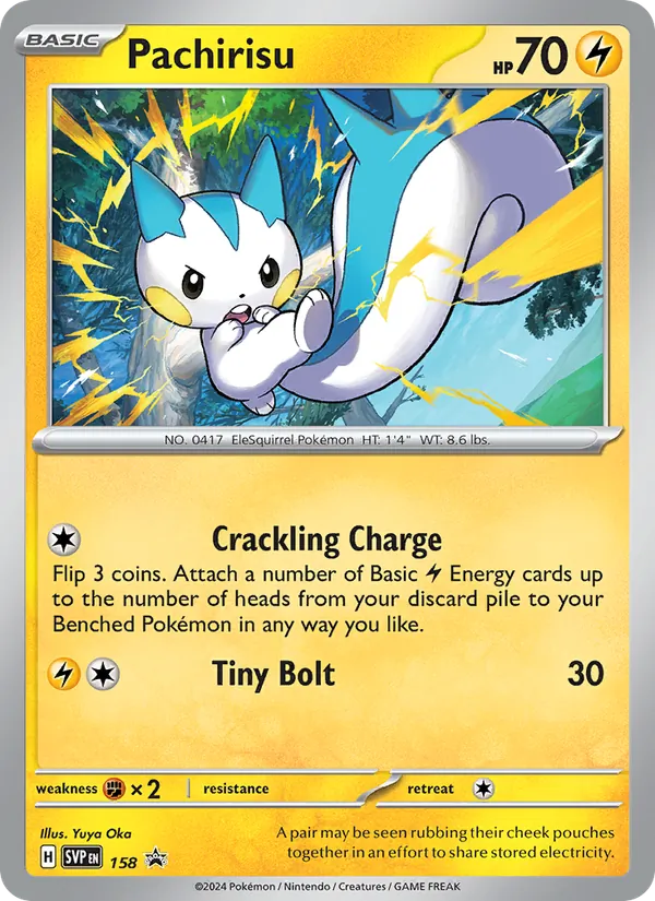 Carta Pachirisu dell'espansione SVP Black Star Promos, numero 158/225
