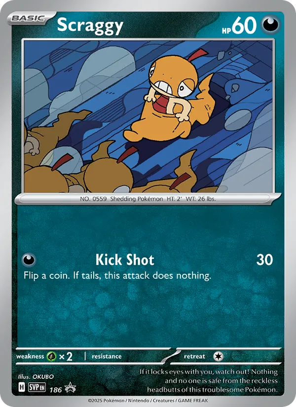 Kartu Scraggy dari SVP Black Star Promos, nomor 186/225