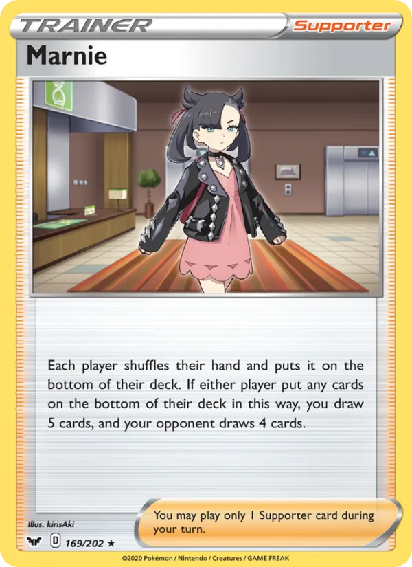 Kaart Marnie uit Sword & Shield, nummer 169/202