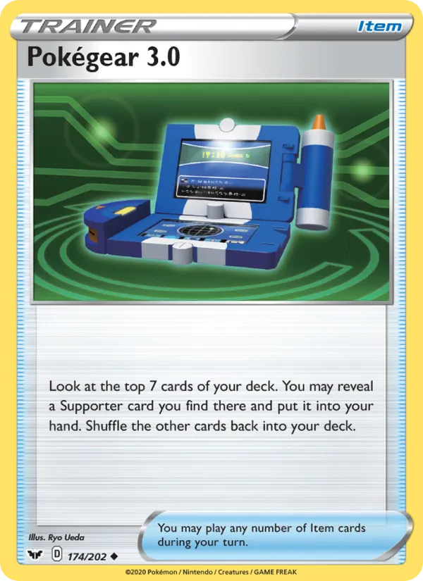 Kaart Pokégear 3.0 uit Sword & Shield, nummer 174/202