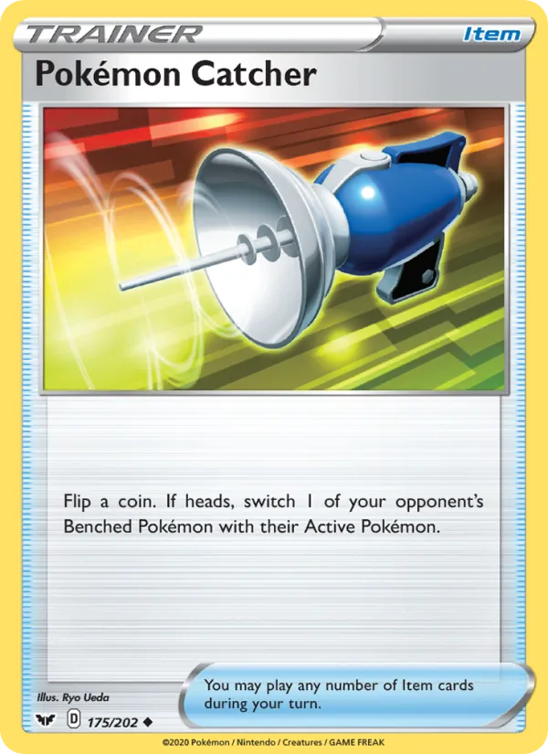 Kaart Pokémon Catcher uit Sword & Shield, nummer 175/202
