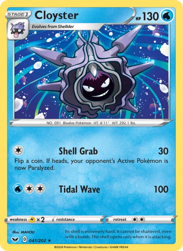 Kartu Cloyster dari Sword & Shield, nomor 41/202