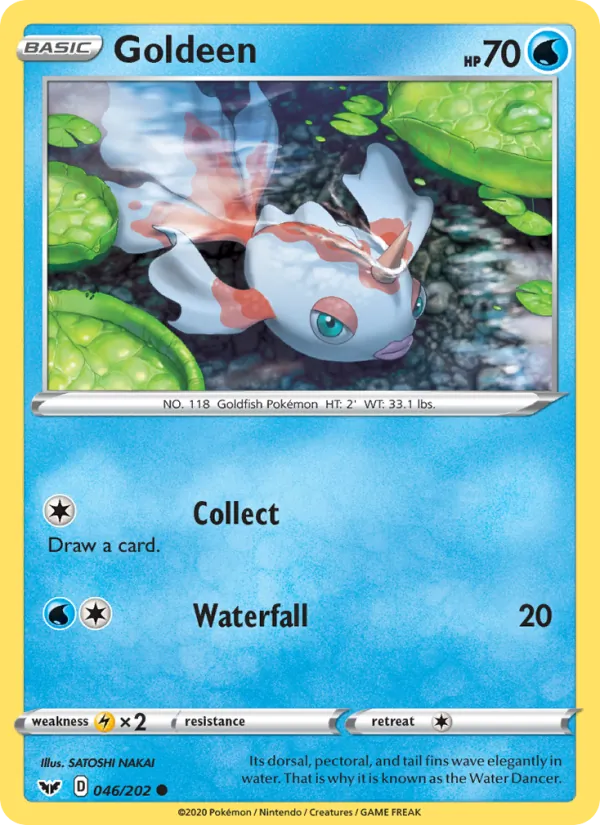Kartu Goldeen dari Sword & Shield, nomor 46/202